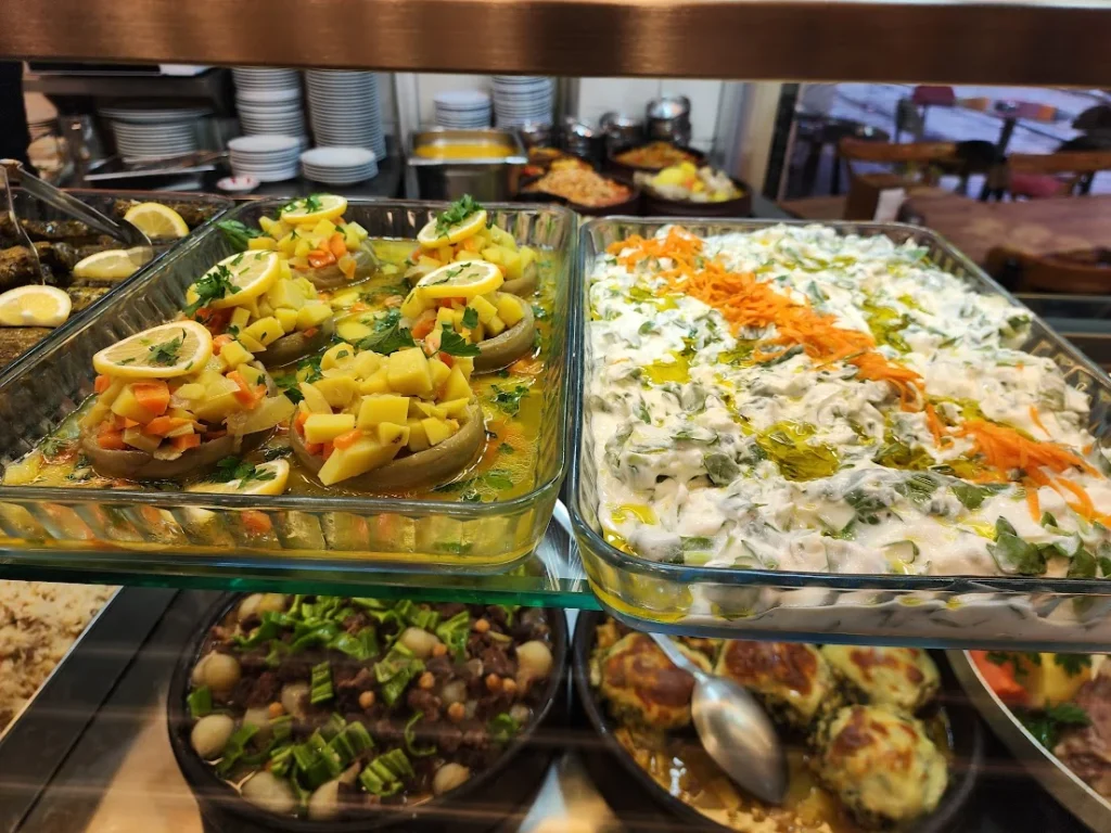 turkish food in a window in istanbul