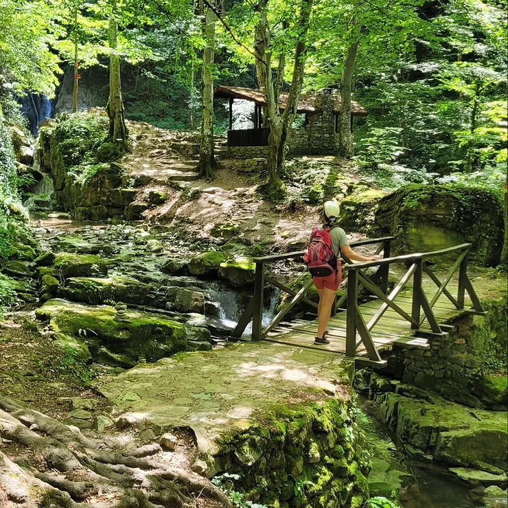 beautiful hike into skoka waterfall in teteven