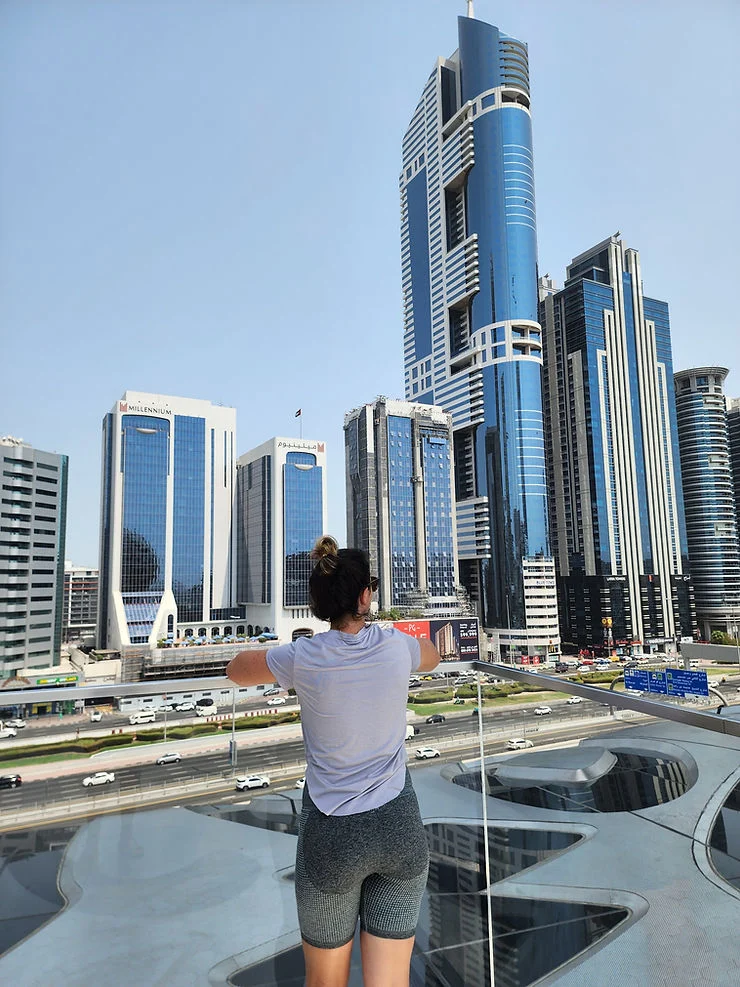 view from the viewing deck at the future museum in dubai