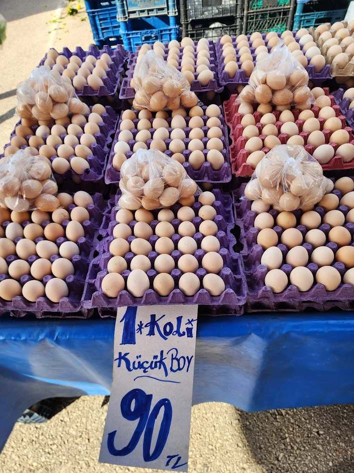 fresh eggs at the antalya market