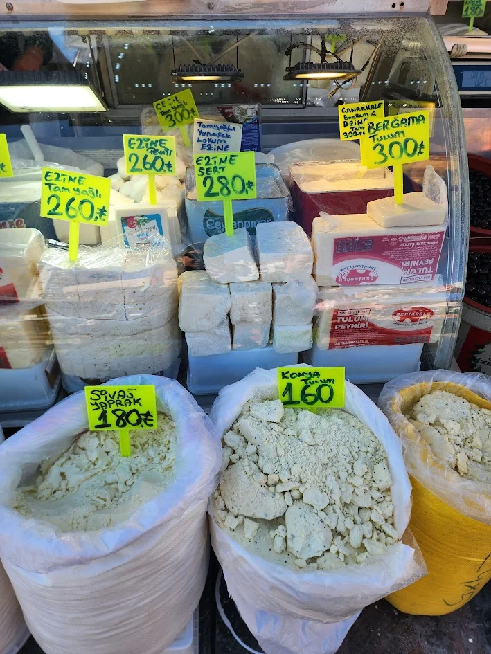 fresh cheese at the market 